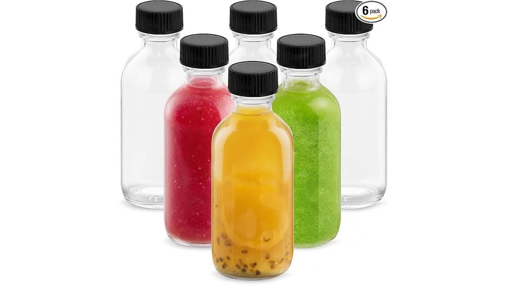 4oz clear leak proof six pack