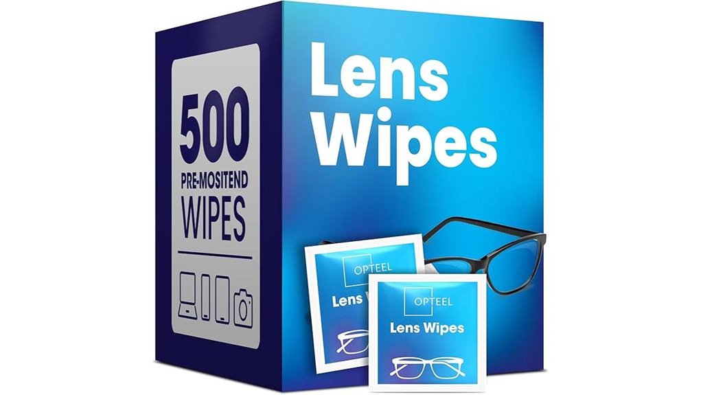 500 pre moistened eyeglass wipes