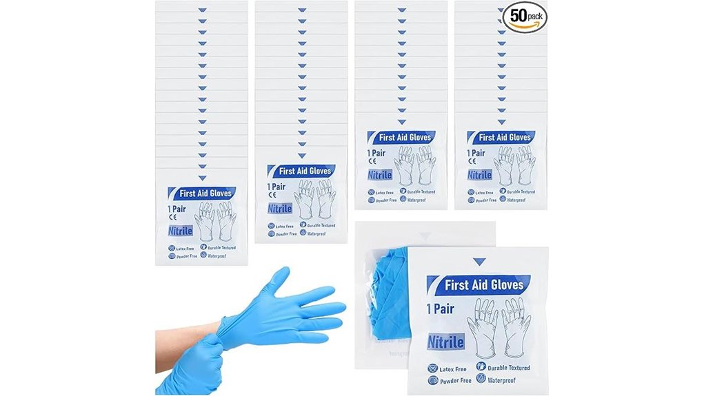 50 blue nitrile gloves