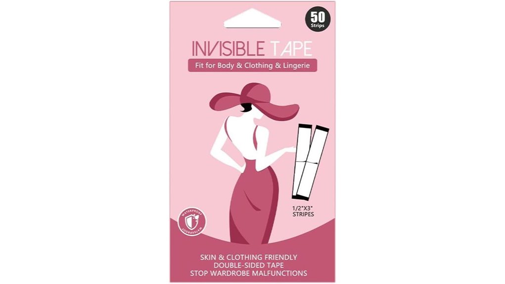 50 invisible double sided strips