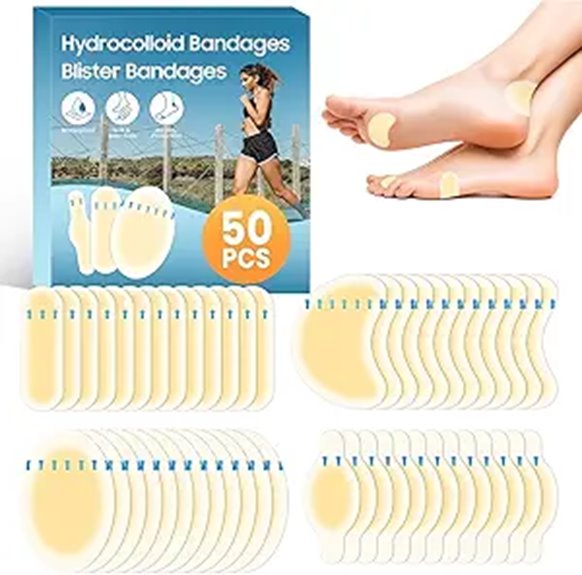 50 piece hydrocolloid foot bandages