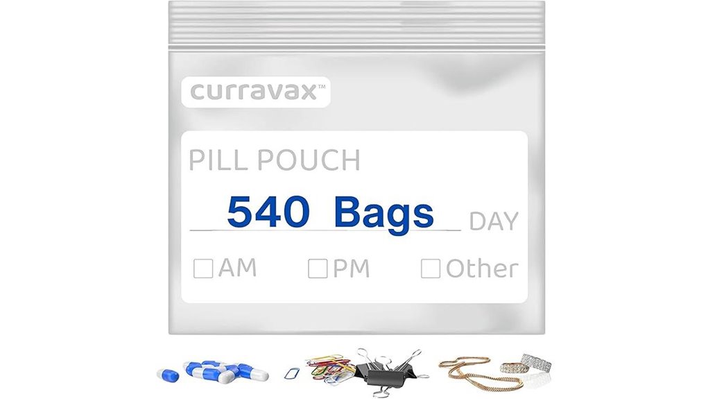540 bpa free travel pouches