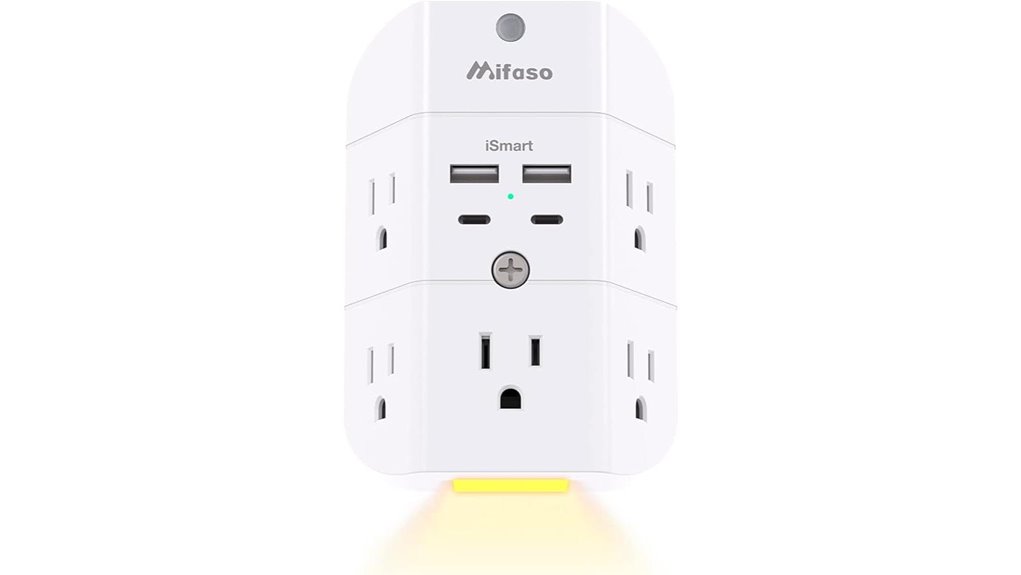 5 outlet usb surge protector