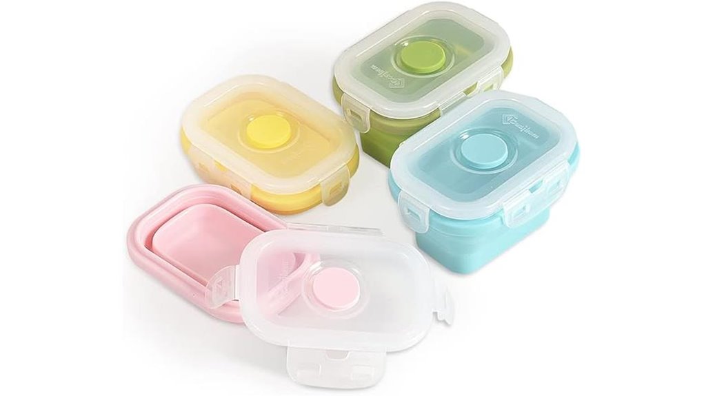 5 oz stackable silicone clip lid