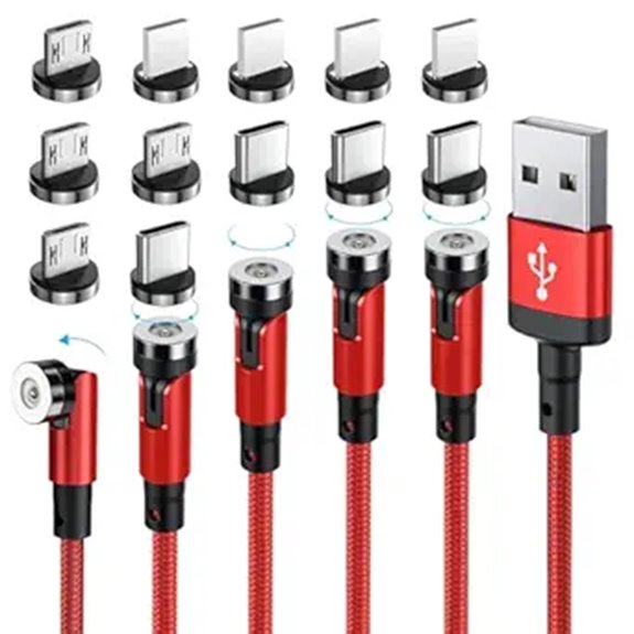 5 pack nylon magnetic cables