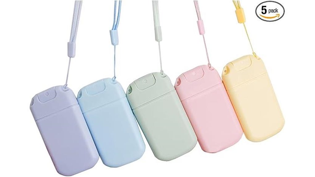 5 pack slim refillable atomizers