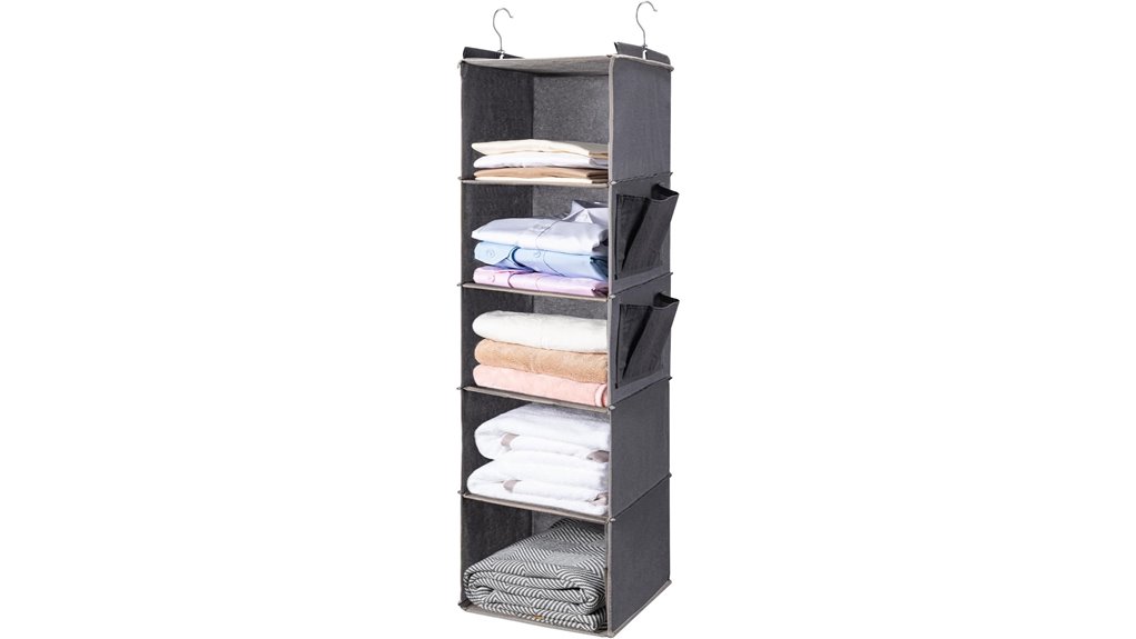 5 shelf 2 pocket hanging organizer