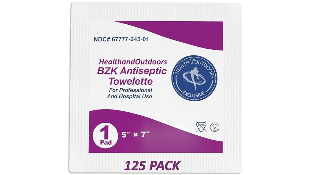 5x7 bzk antiseptic towelettes