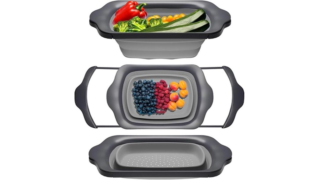 6qt collapsible silicone strainer