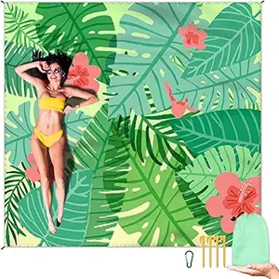 79x83 pocketed beach mat