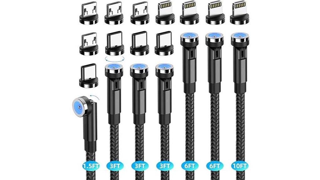 7 pack magnetic 1 6 10ft chargers
