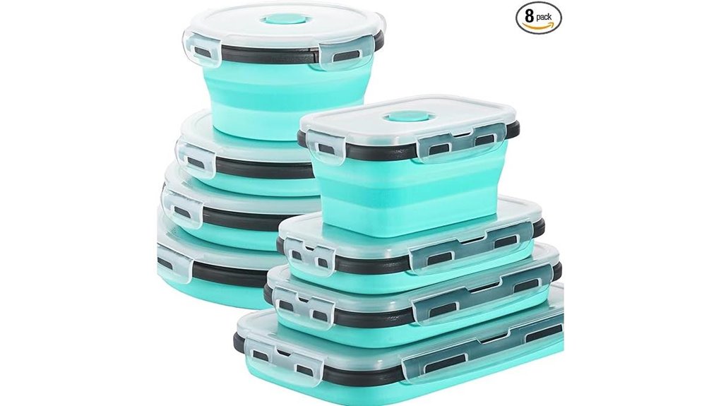 8 pack collapsible silicone bowls