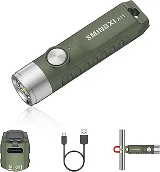 a11 waterproof keychain 500 lumen