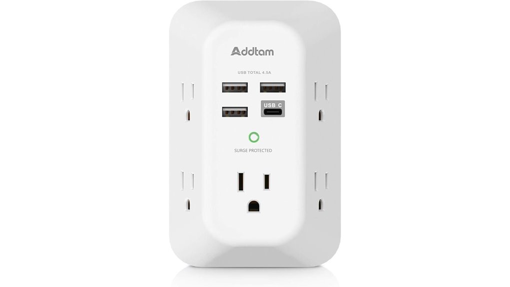 addtam 5 outlet surge protector