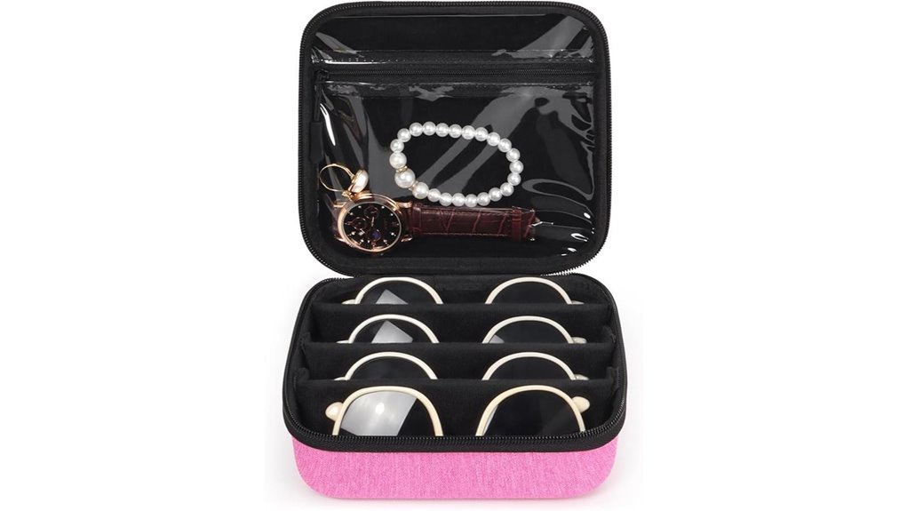 adjustable travel sunglasses organizer