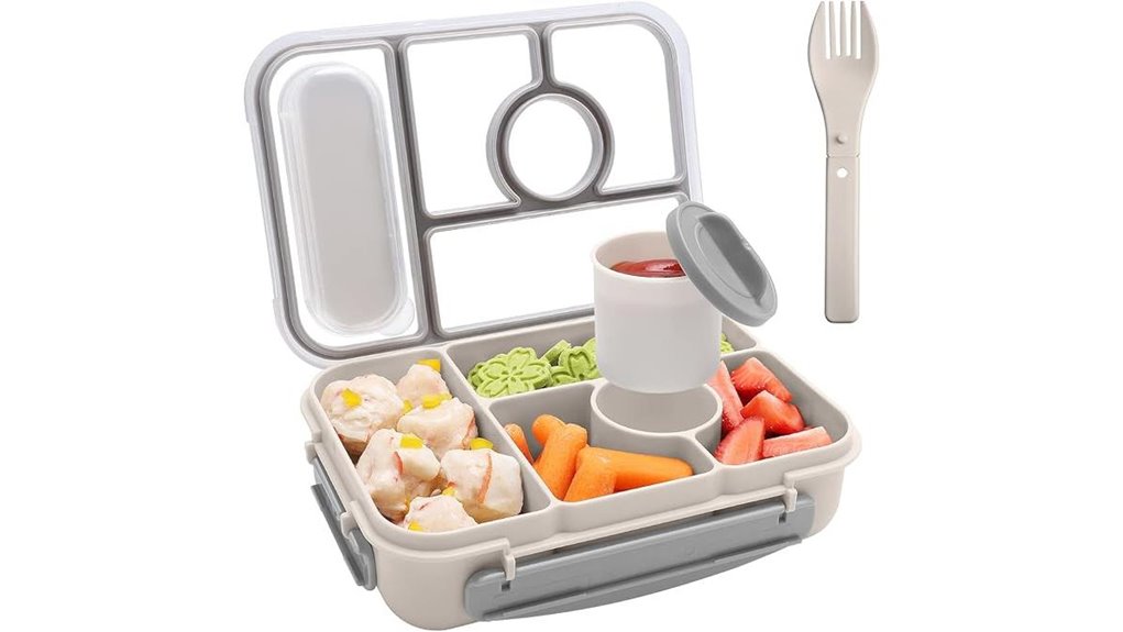 adult bento 5 compartment box