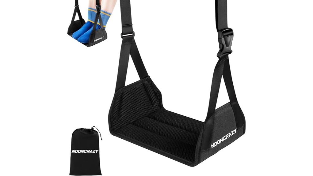 airplane foot hammock desk