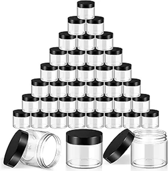 airtight 36 pack black jars