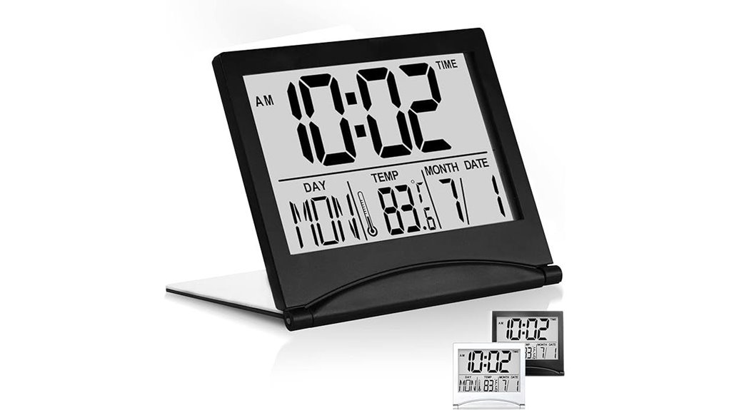 alarm clock calendar temperature