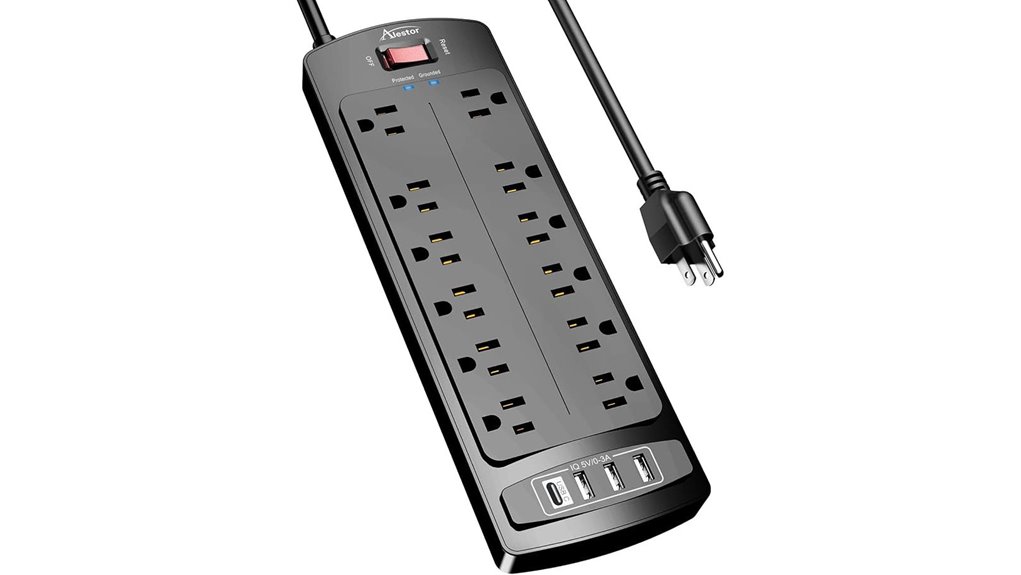 alestor 12 outlet 4usb ports