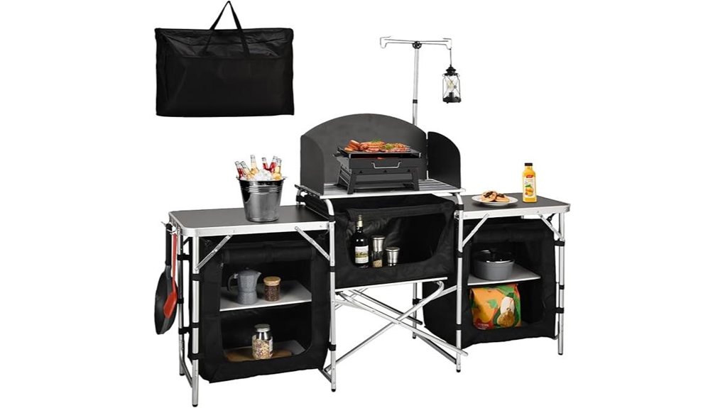 aluminum folding cook station