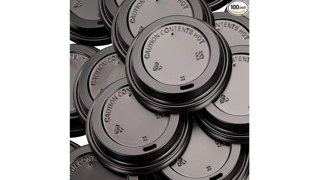 anti spill black dome lids