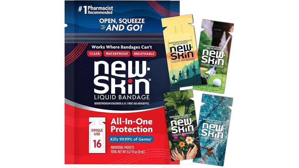 antiseptic liquid bandage packets