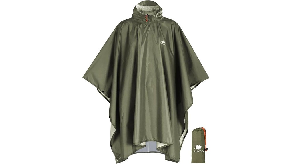 anyoo hooded waterproof poncho