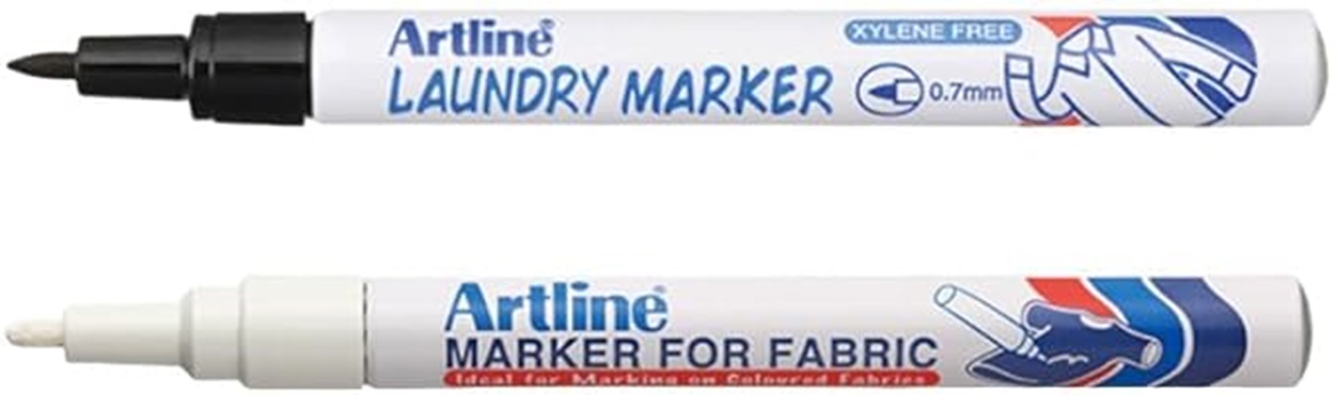 artline black white markers
