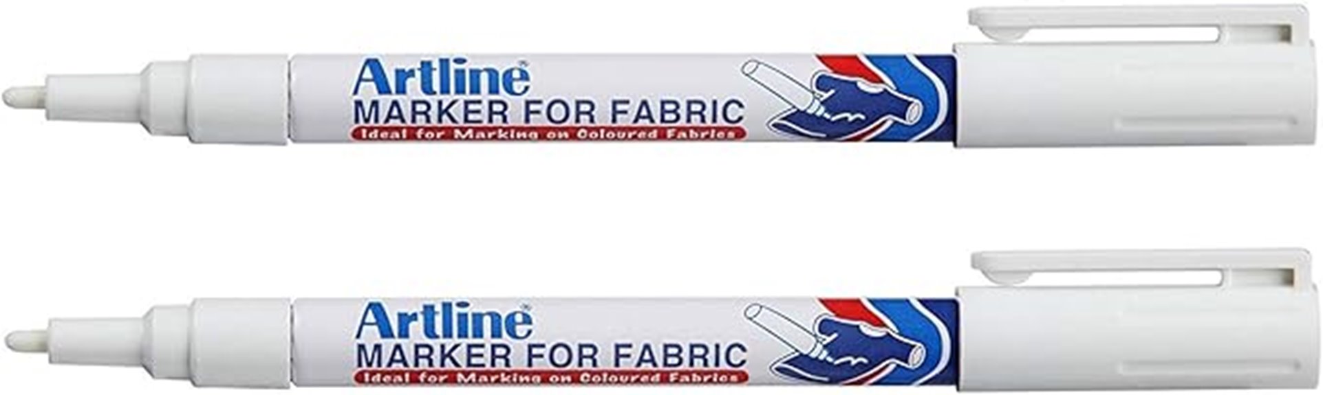 artline white fabric markers