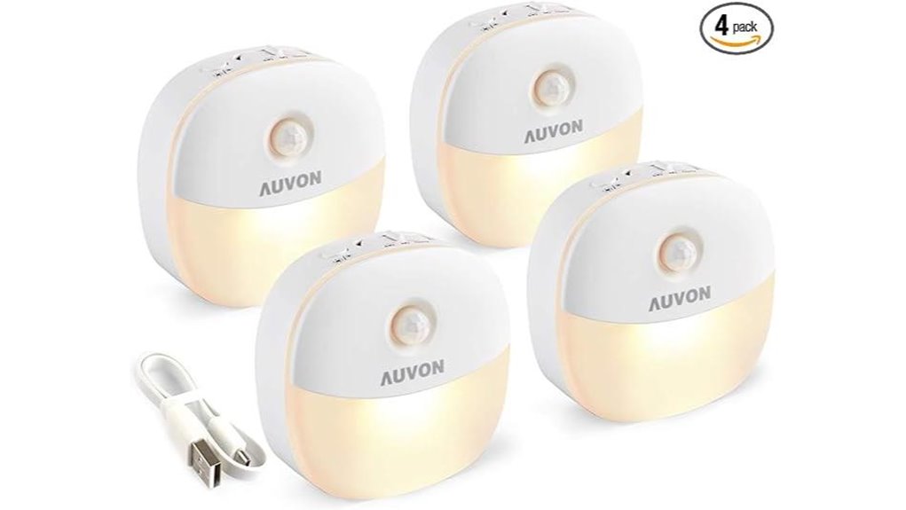 auvon rechargeable motion lights