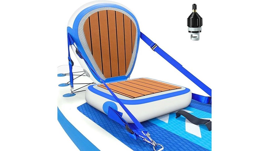 back supported inflatable kayak seat