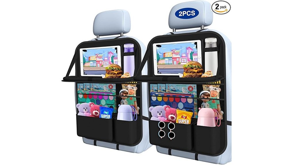 backseat table tray organizers