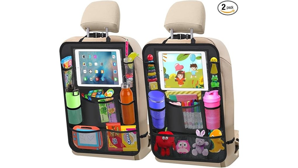 backseat tablet organizer set