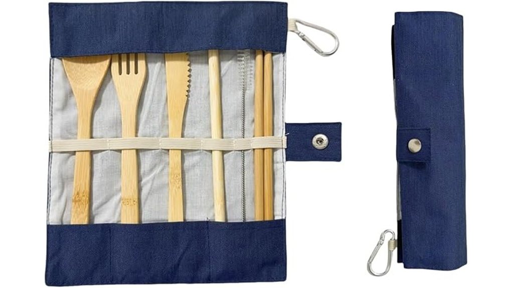 bamboo 6 piece utensil case