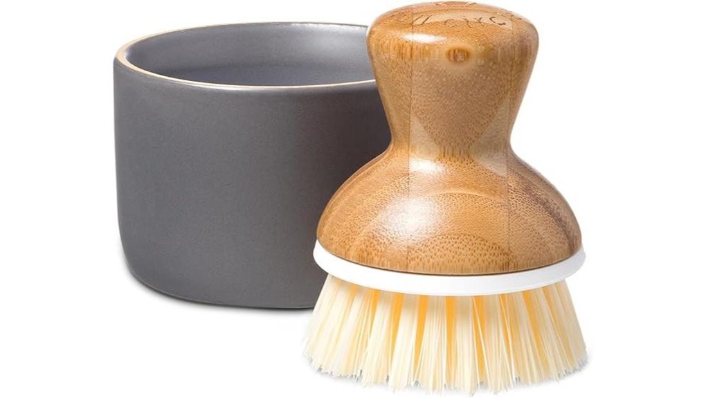 bamboo brush ceramic dispenser