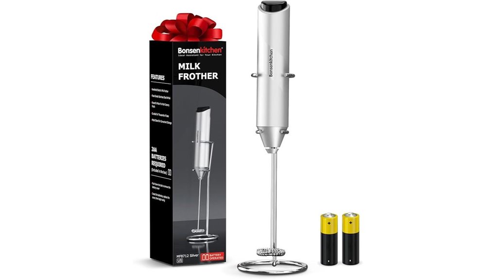 battery operated milk frother stand