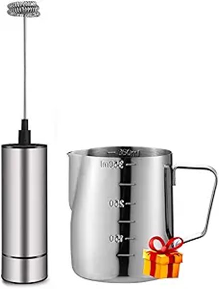 battery operated mini milk frother