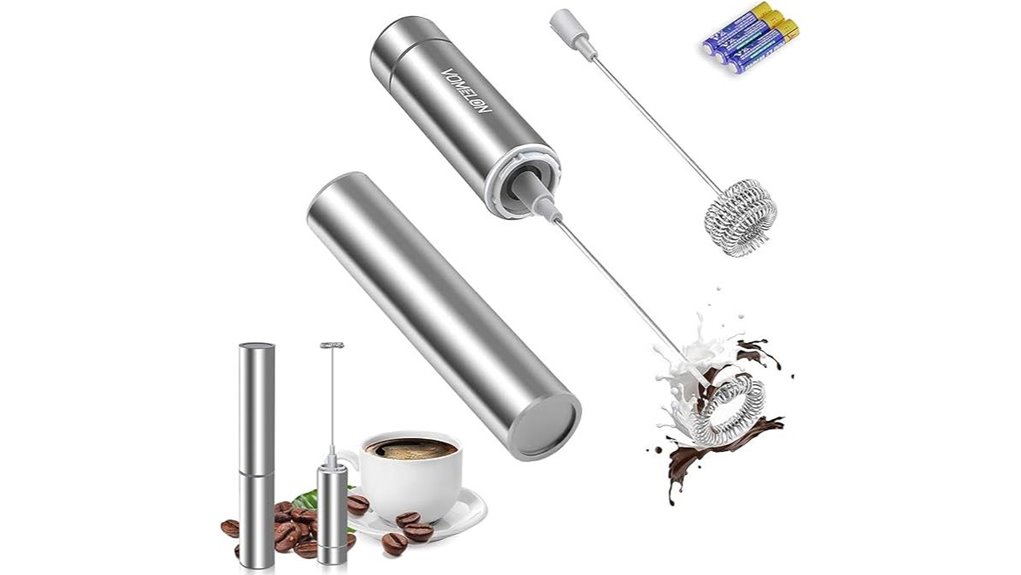 battery powered handheld milk frother
