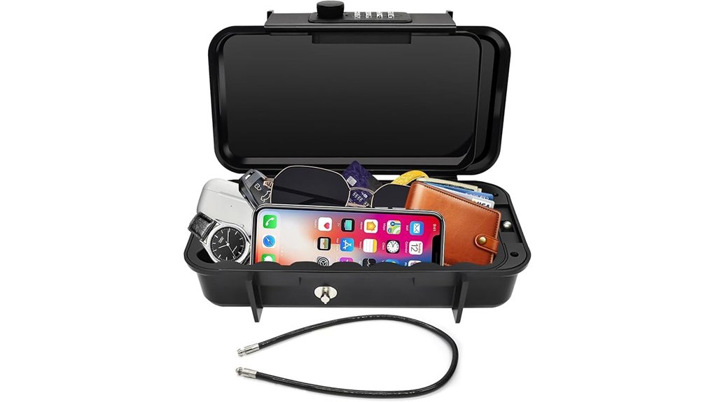 beach lockbox with chain