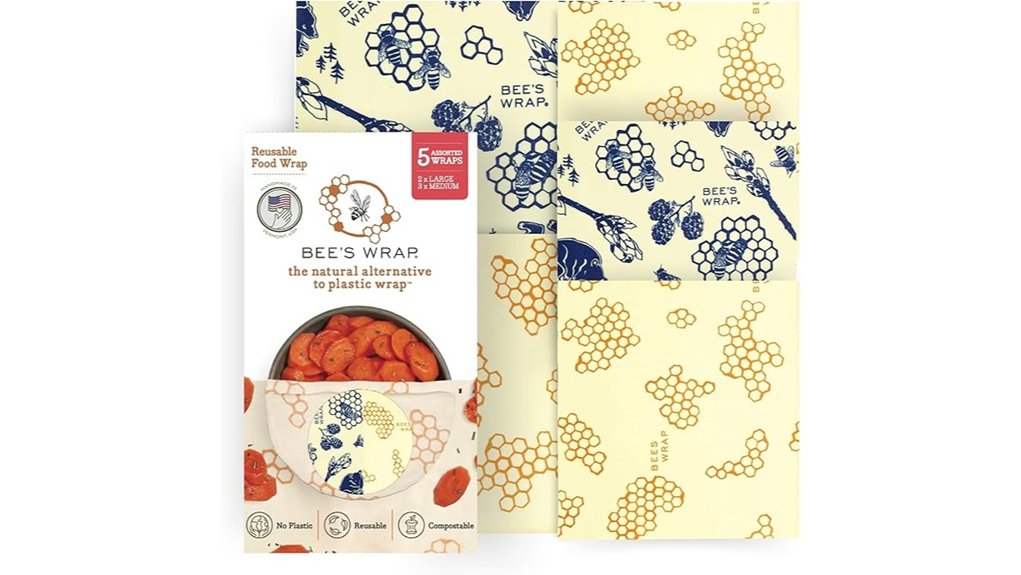 bee s 5 pack beeswax wrap