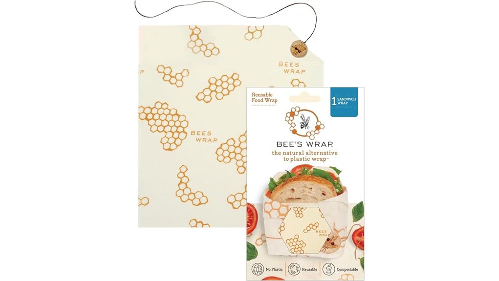 beeswax sandwich wrap buttoned