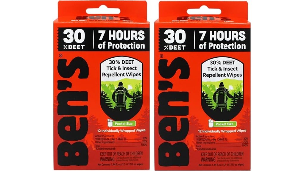 ben s 30 pack deet wipes