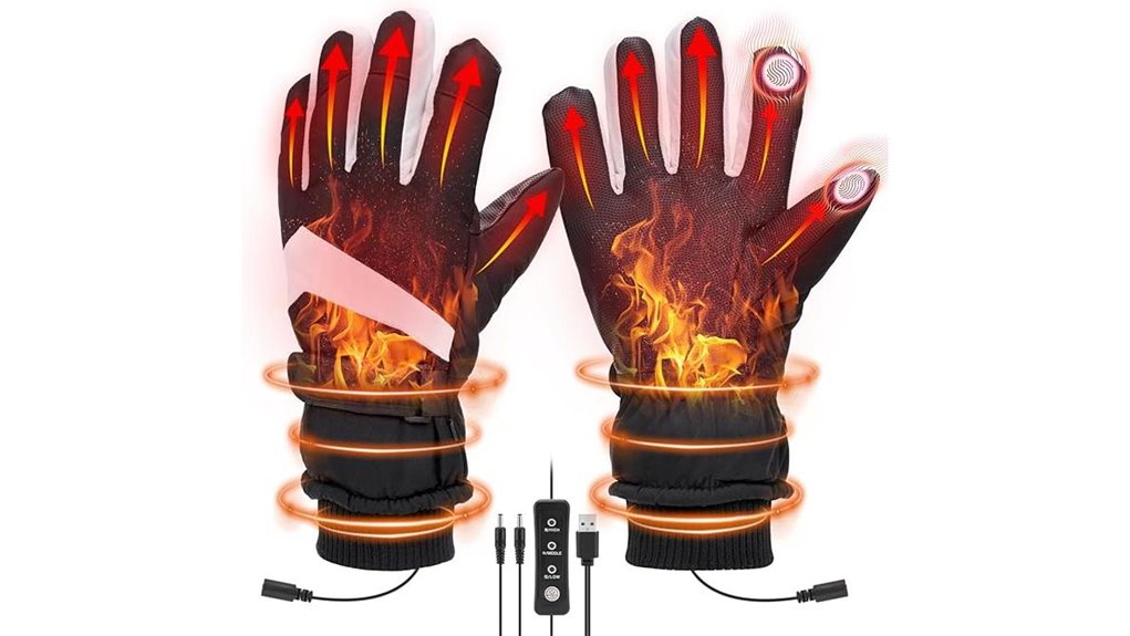 biupky waterproof usb gloves
