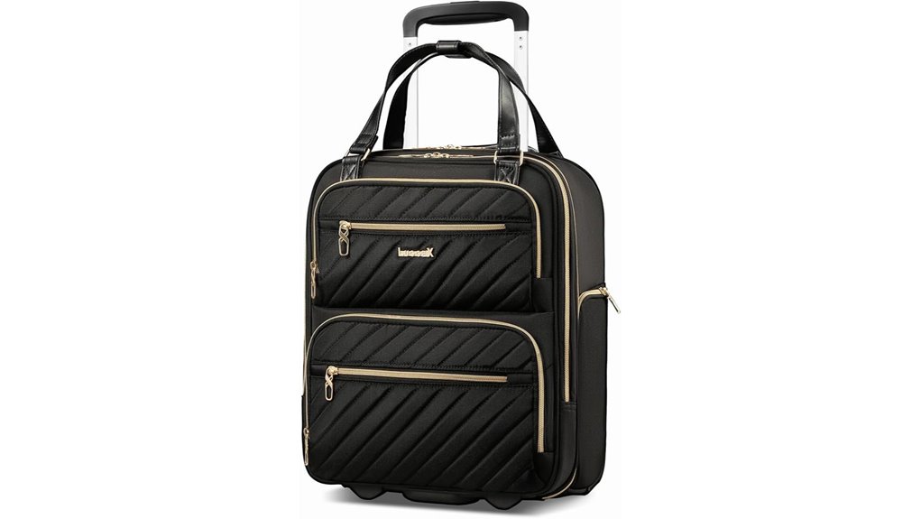 black 16 inch underseat luggage