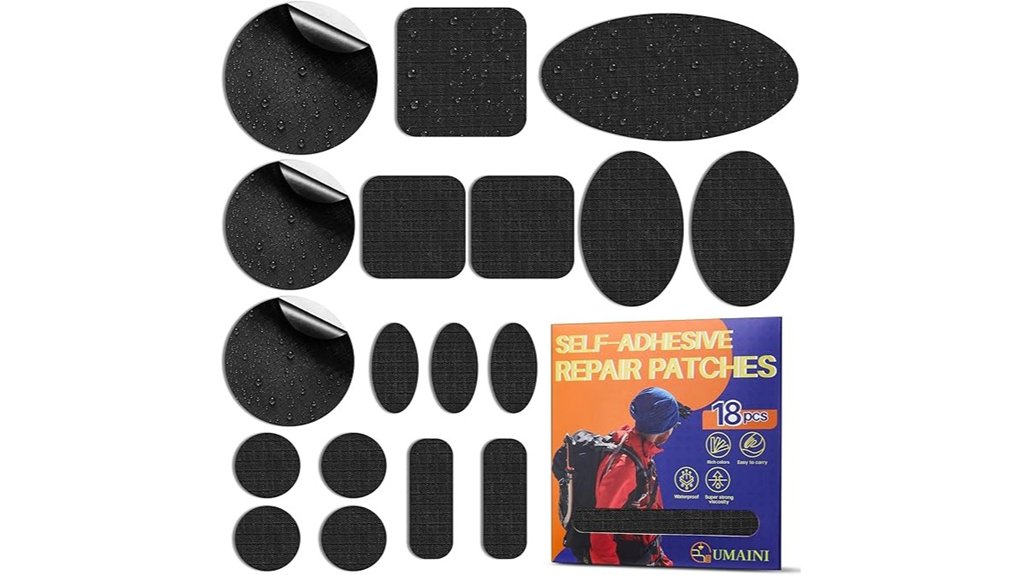 black 18 piece down patch