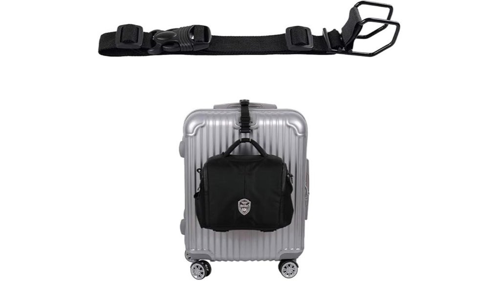 black adjustable hook strap