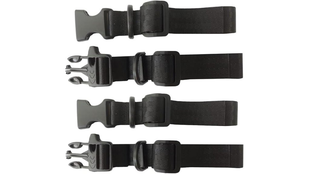 black backpack strap set