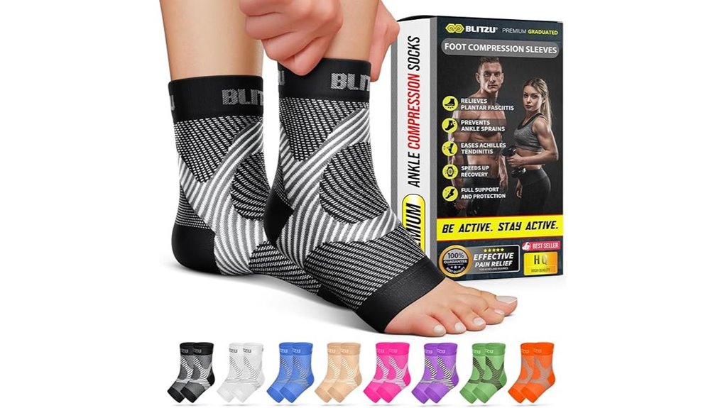 black compression arch socks