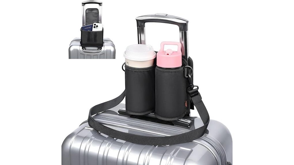 black cup holder strap